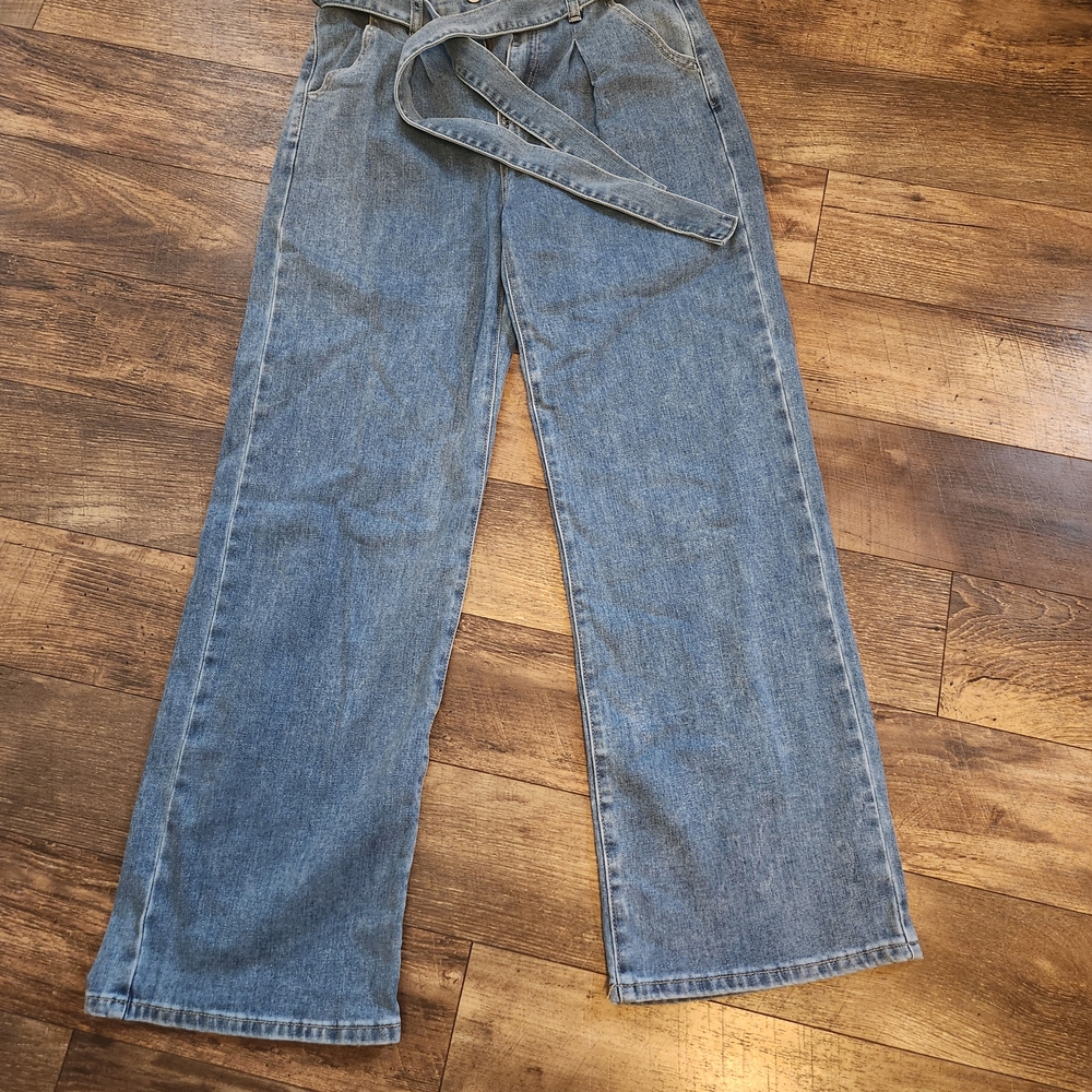 Stylish Blue Wide Leg Women's Jeans